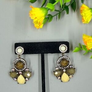 Bright Fun Crystal Vintage Multi-Color Drop Earrings